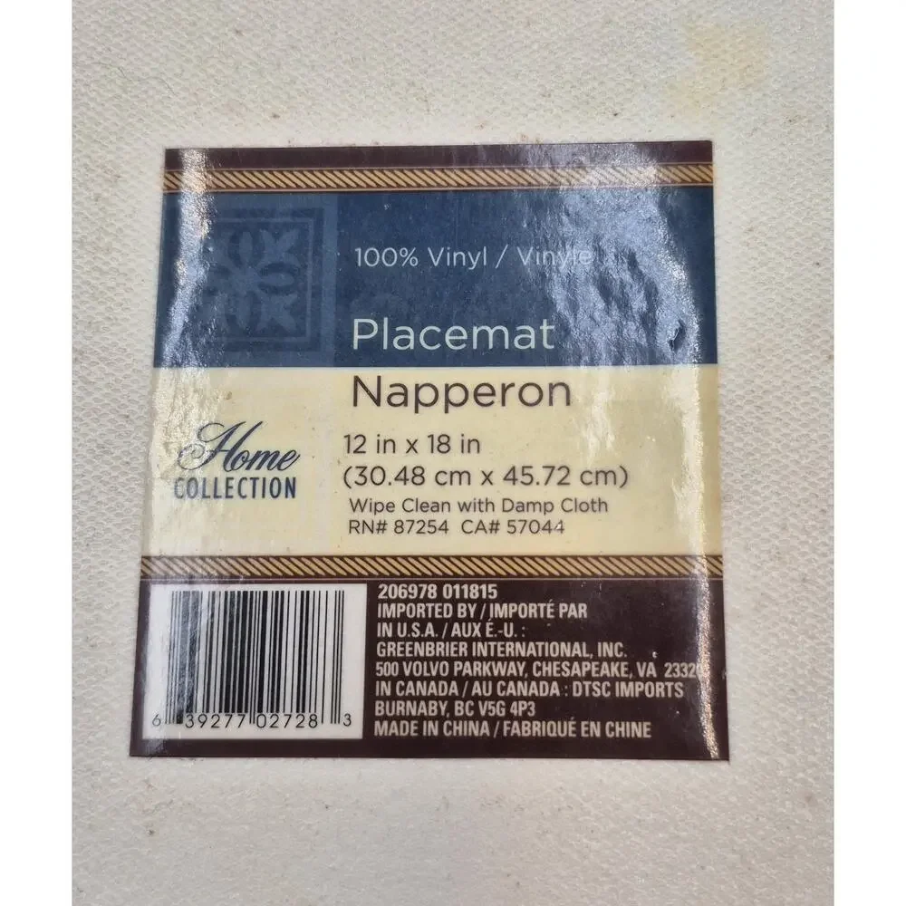8 Colorful Napperon Fruit Vinyl Placemats 12x18
